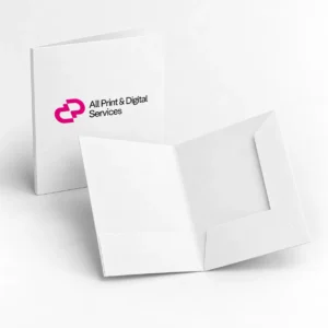 Chemises à rabats blanches personnalisées All Print, vues fermée et ouverte