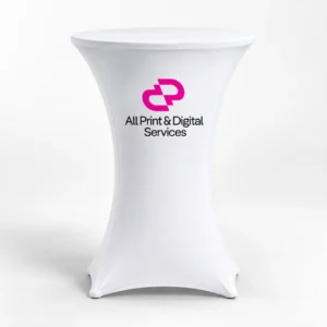 Housses de mange-debout personnalisées avec le logo All Print & Digital Services