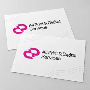 Sets de table en papier personnalisés avec le logo All Print & Digital Services